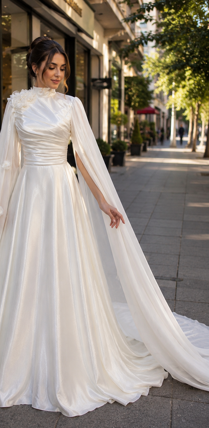 Buess beyaz gelinlik modeli